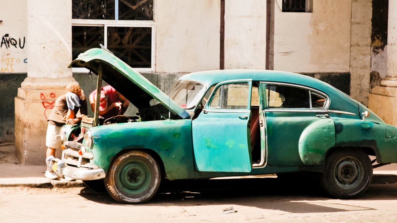 A classic Cuban car in Havana