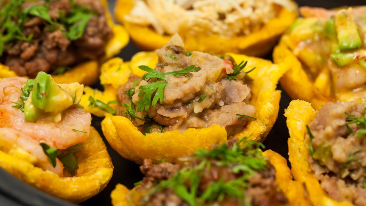 Cuban street food plated nicely.