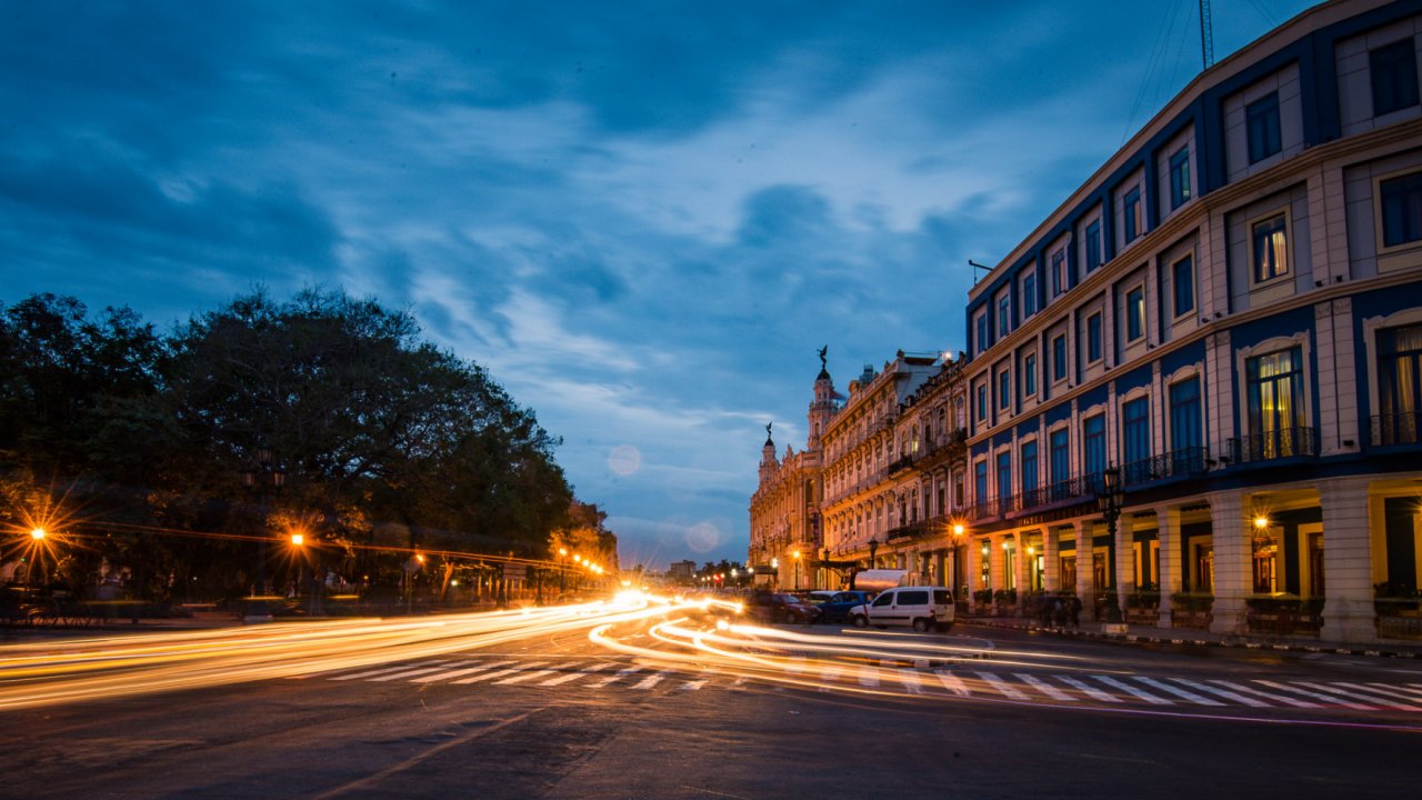 Fast paced night in Havana, Cuba