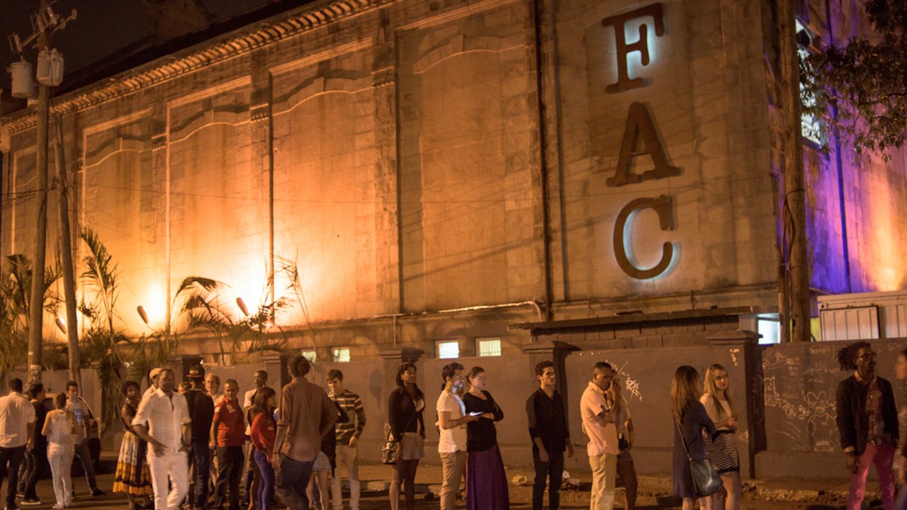 Outside a popular Cuban nightclub, the FAC