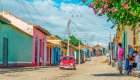 Colorful streets on a sunny day in Cuba.