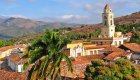 Overlooking a historic cathedral in the lush hills of Cuba